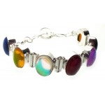 Assorted Aura Quartz Indian Silver Bracelet 02